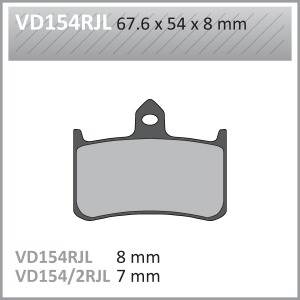 VES RACE PADS-VD154/2 RJL