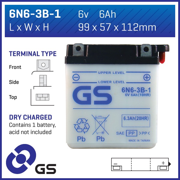 GS Battery - 6N63B1(DC) GS Battery - 6N63B1(DC)