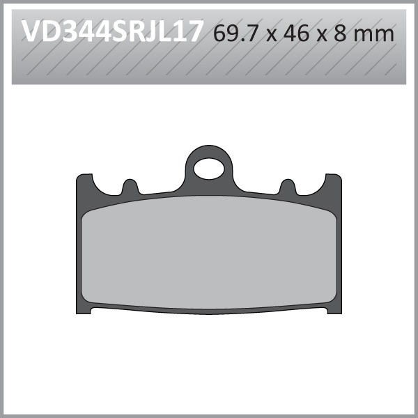 VES RACE PADS-VD344SRJL-17 RACETRACK