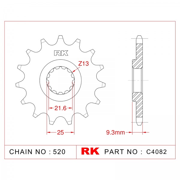 1539-14 SPROCKET FRONT