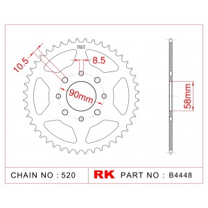 273-45 SPROCKET REAR (2034) 10221
