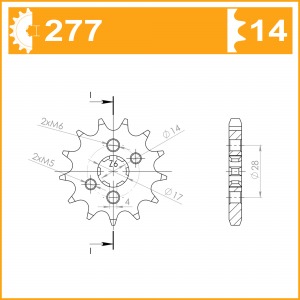 277-14 SPROCKET-FRONT
