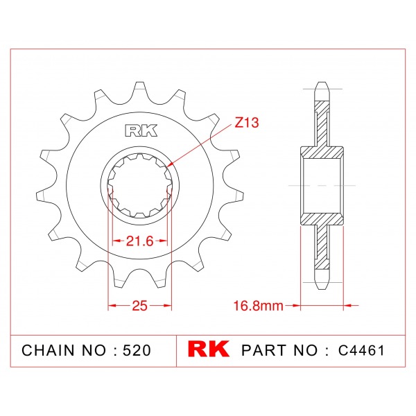 1373-16 SPROCKET FRONT (CH 4109) (20617)