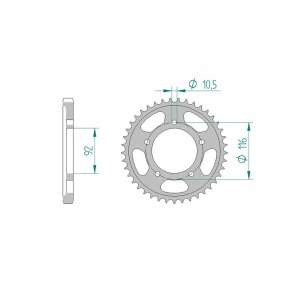 1493-42 SPROCKET REAR 16900