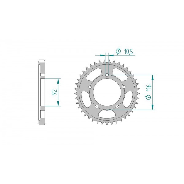 1493-42 SPROCKET REAR 16900