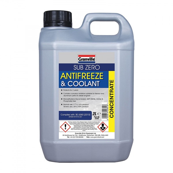 GRANVILLE BLUE COOLANT CONCENTRATE 2 LITRE