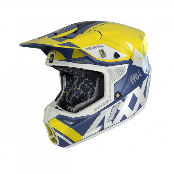AXXIS WOLF JACKAL HELMET MATT YEL-64