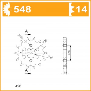 548-13 SPROCKET FRONT