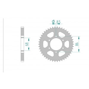 468-42 SPROCKET-REAR (2057)