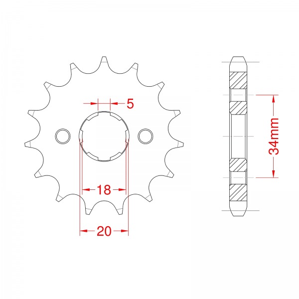 264-13 SPROCKET-FRONT END OF LINE