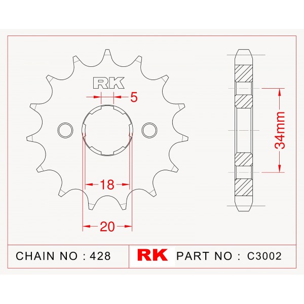 264-14 SPROCKET FRONT (P)