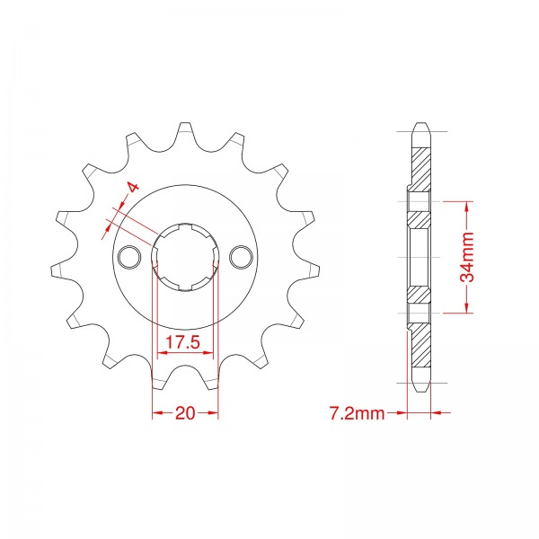 266-14 SPROCKET FRONT (P)