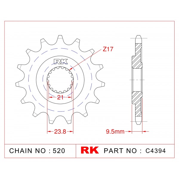 284-13 SPROCKET-FRONT (JT284SC)