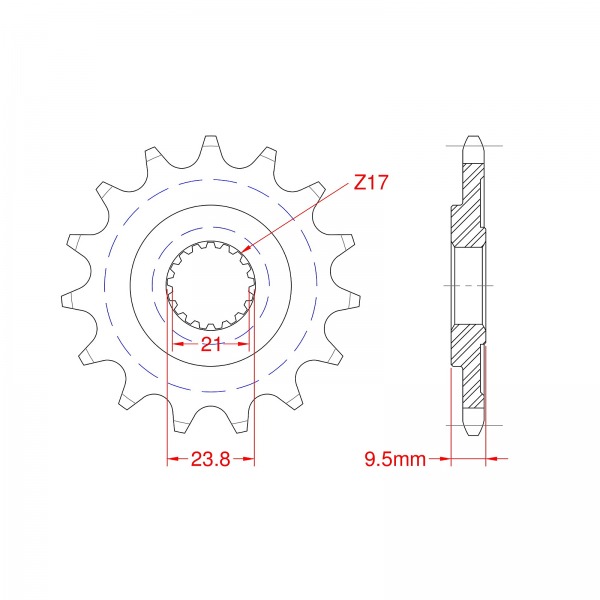 284-14 SPROCKET-FRONT