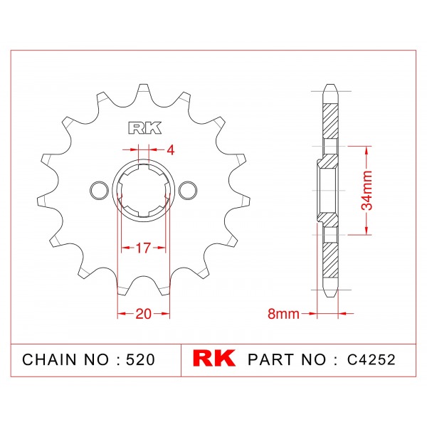 287-14 SPROCKET-FRONT