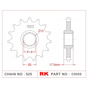 297-15 SPROCKET-FRONT(P)