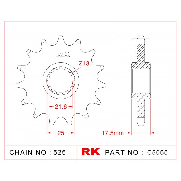 297-15 SPROCKET-FRONT(P)