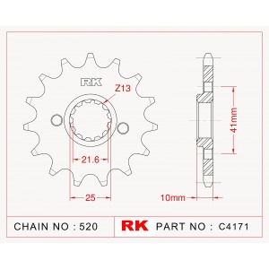 308-15 SPROCKET FRONT (P)