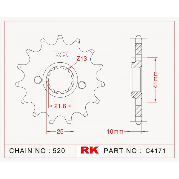 308-15 SPROCKET FRONT (P)