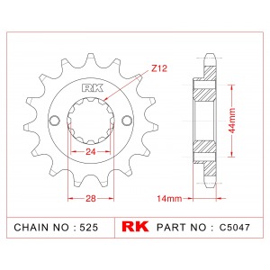 314-16 SPROCKET FRONT (P)