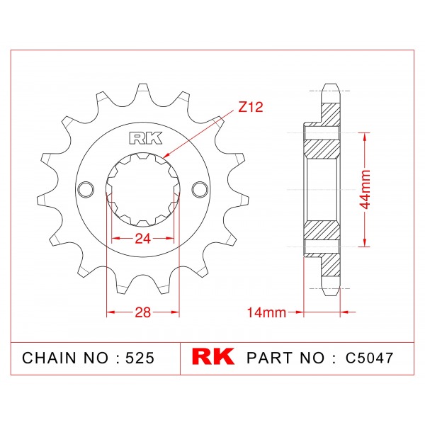 314-16 SPROCKET FRONT (P)