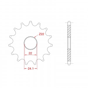 394-14 SPROCKET FRONT(P)