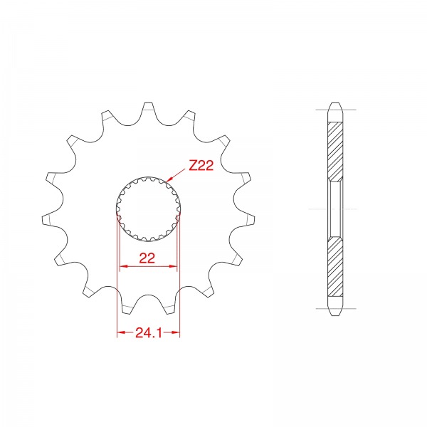 394-14 SPROCKET FRONT(P)