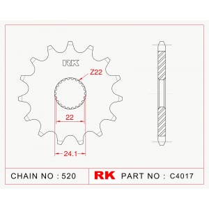 394-15 SPROCKET FRONT (P)