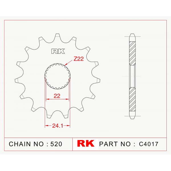 394-17 SPROCKET FRONT (P)