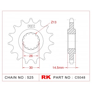 4000-15 SPROCKET-FRONT (P)(1332)