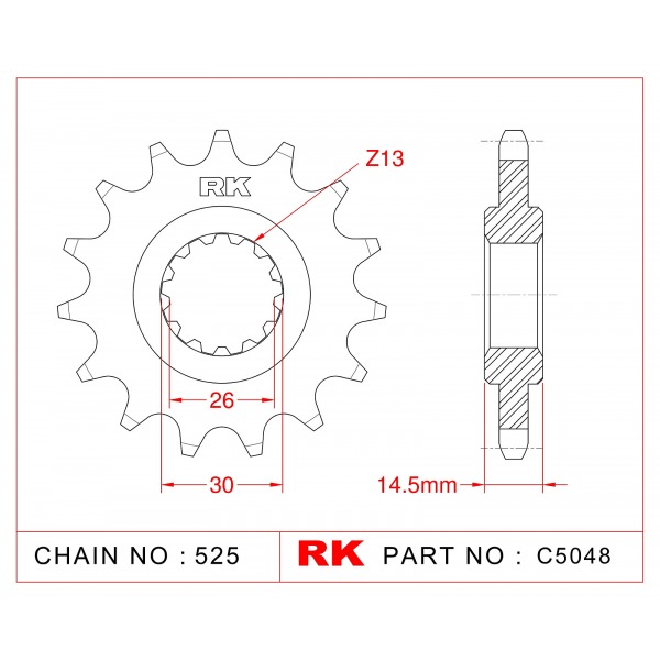 4000-15 SPROCKET-FRONT (P)(1332)