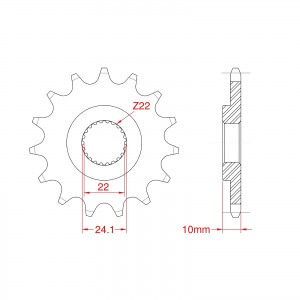 402-16 SPROCKET FRONT(P)