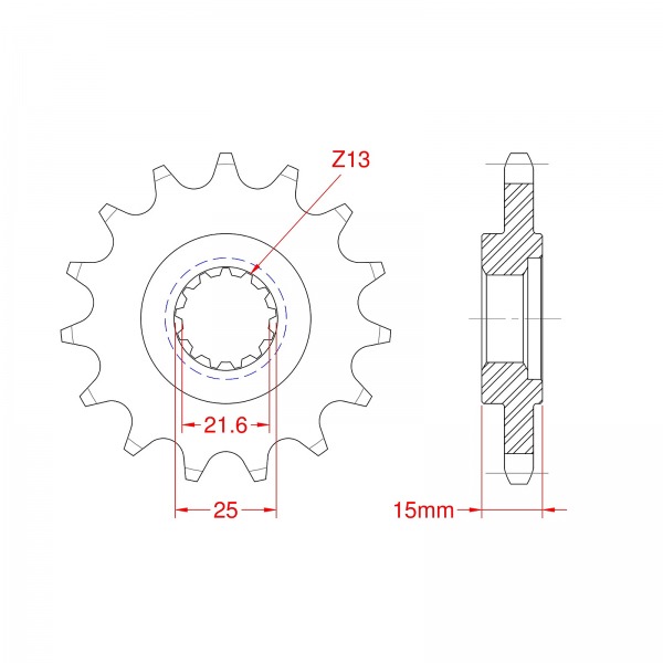 4023-14 SPROCKET FRONT (J) 1515