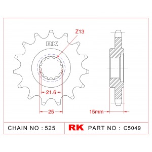 4023-15 SPROCKET FRONT (1515)(J)
