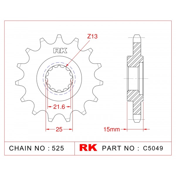 4023-15 SPROCKET FRONT (1515)(J)