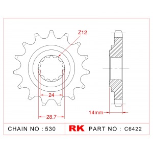 4024-17 SPROCKET-FRONT(J) (1529)