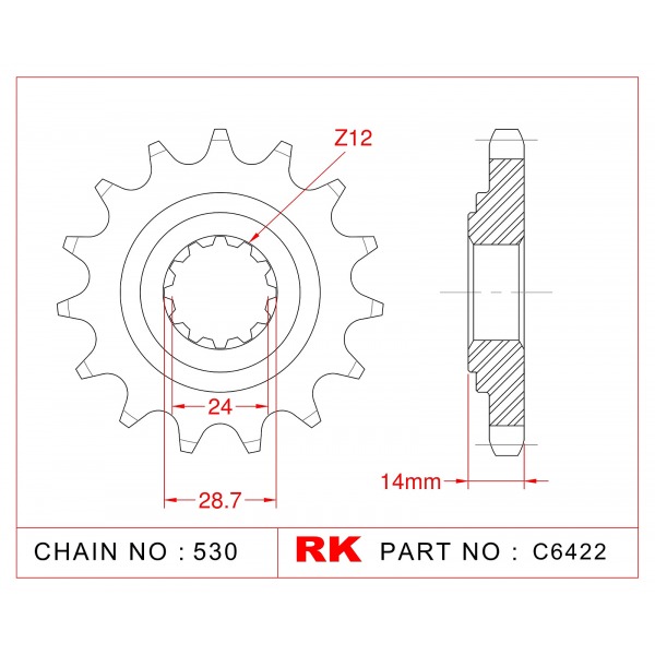 4024-17 SPROCKET-FRONT(J) (1529)