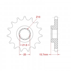4044-15 SPROCKET FRONT-525 SIZE(1535)