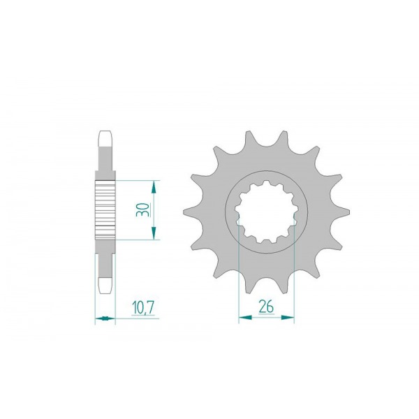 4055-15 SPROCKET-FRONT(J)1591