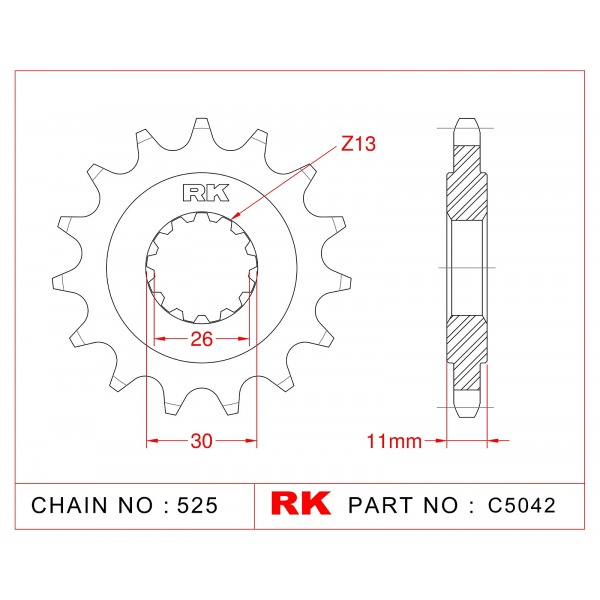 4055-16 SPROCKET-FRONT(J) 1591