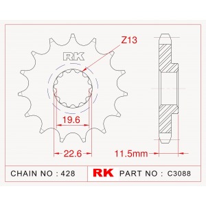 409-16 SPROCKET-FRONT