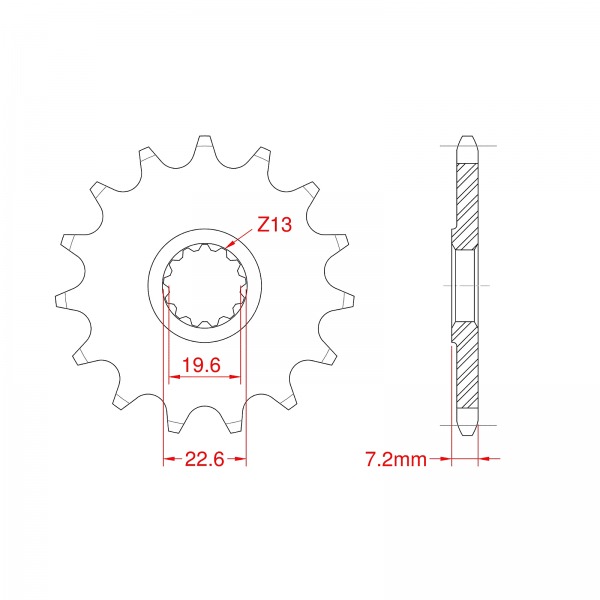 434-14 SPROCKET-FRONT END OF LINE
