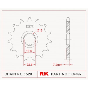 434-16 SPROCKET-FRONT