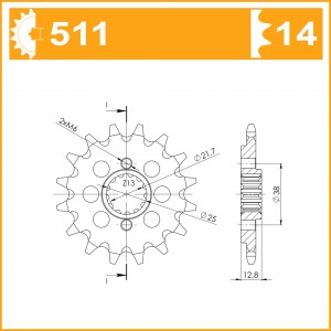 511-14 SPROCKET FRONT END OF LINE