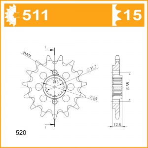 511-15 SPROCKET FRONT (P)