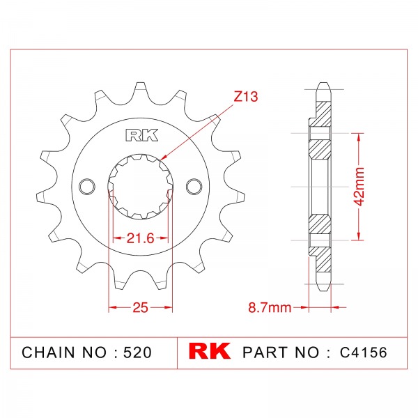 512-17 SPROCKET-FRONT(P)