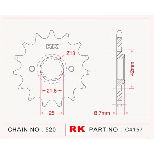 516-15 SPROCKET-FRONT(P)