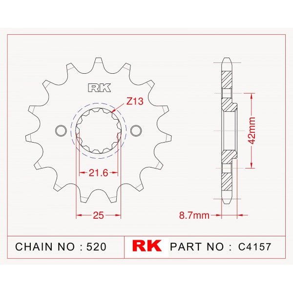 516-15 SPROCKET-FRONT(P)