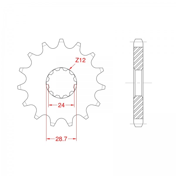 517-16 SPROCKET-FRONT(P)