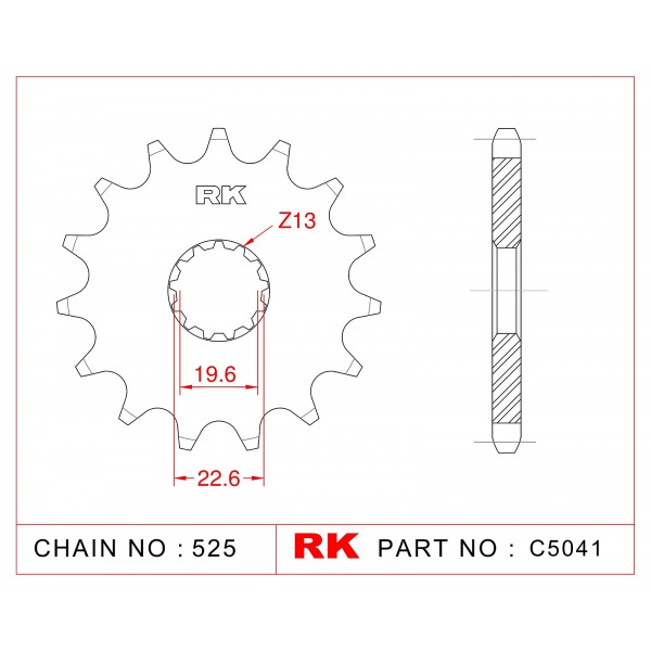 520-16 SPROCKET-FRONT(P)